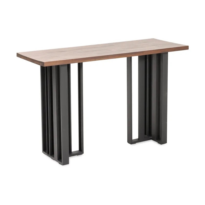 Alwin console table, brown & black