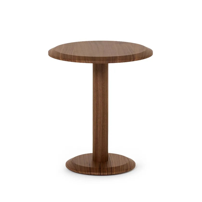 Togg 3-piece set – coffee table, stool & side table, white & brown