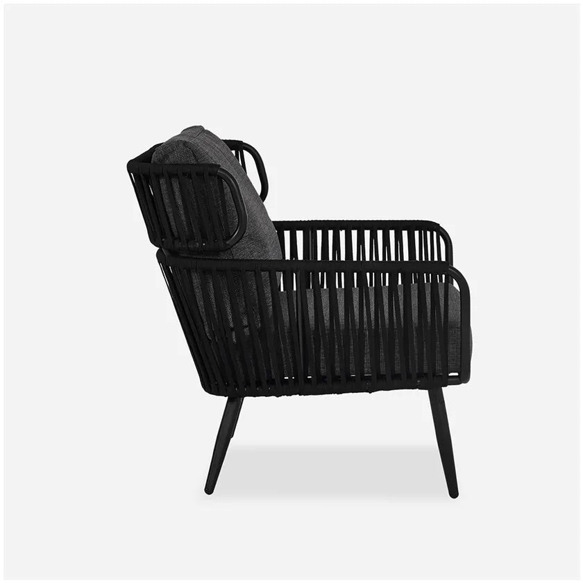 Denmark lounge chair, grey and black