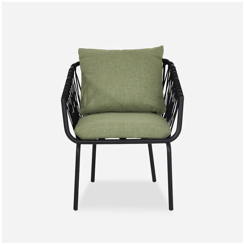 Denmark Lounge Chair, Green & Black