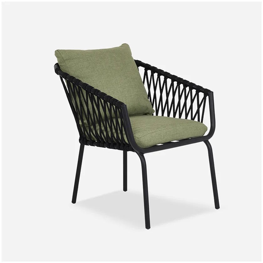 Denmark Lounge Chair, Green & Black