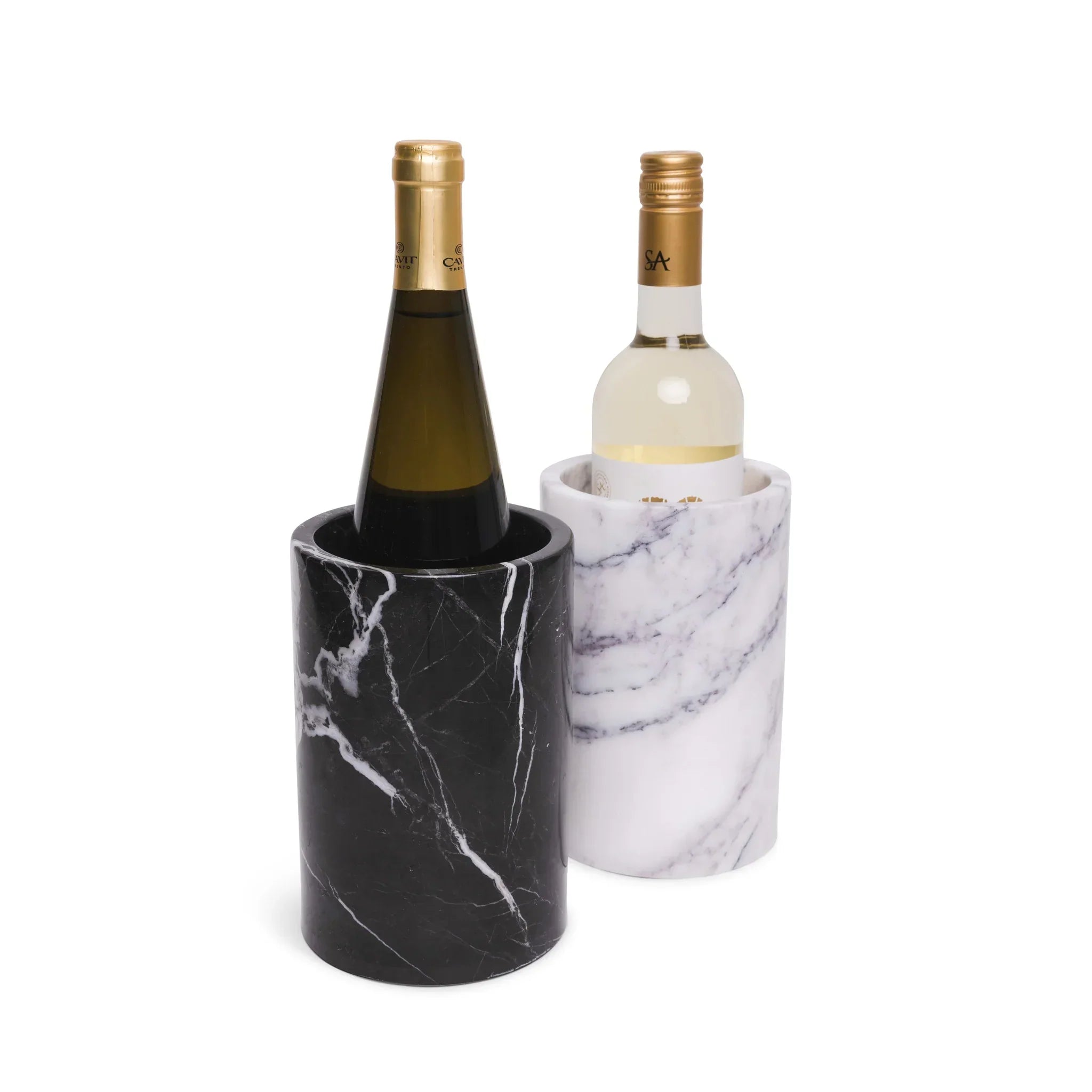 Marble Vase/Wine Cooler White Ø12×18 cm