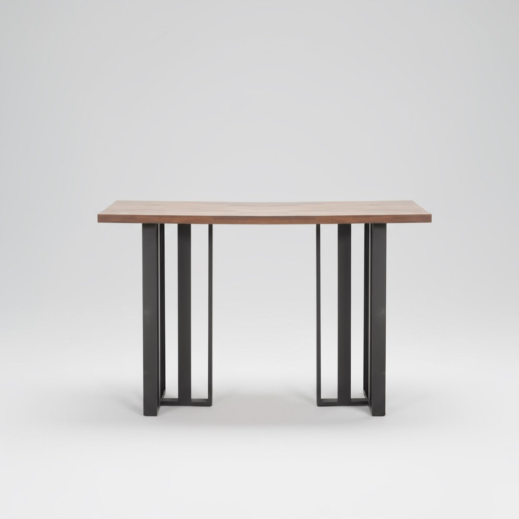 Alwin console table, brown & black