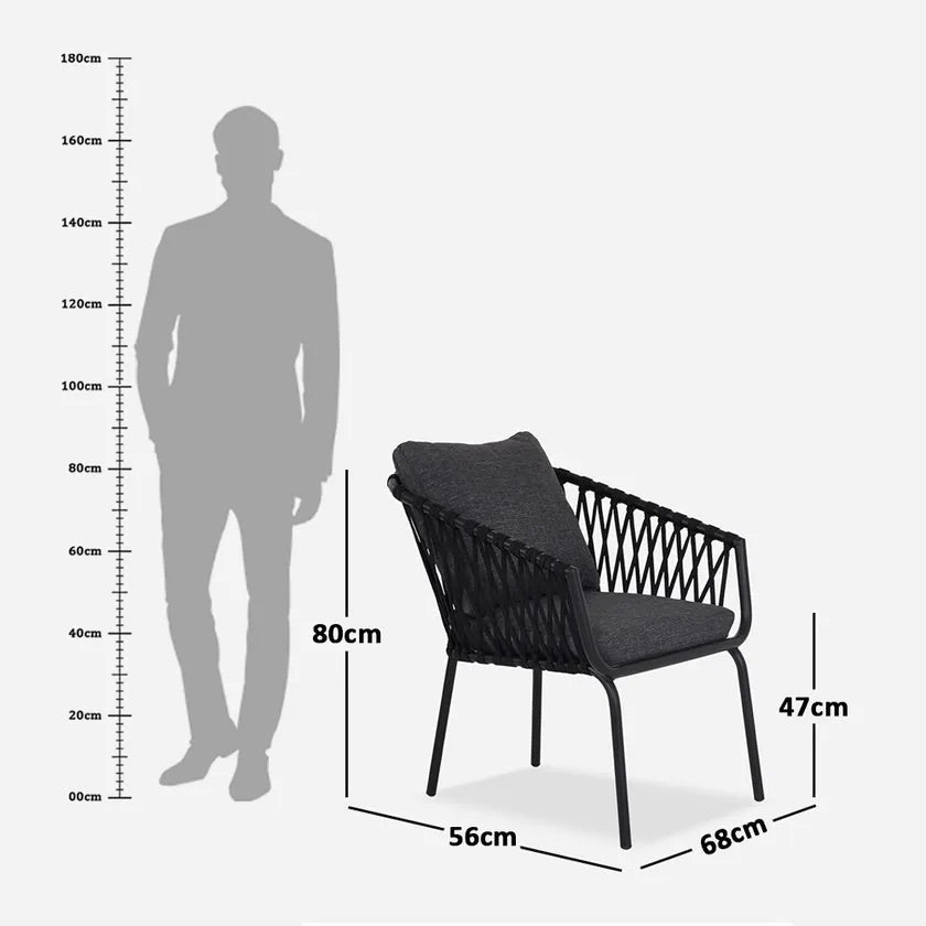 Denmark lounge chair, grey and black