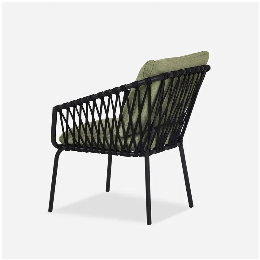 Denmark Lounge Chair, Green &amp; Black