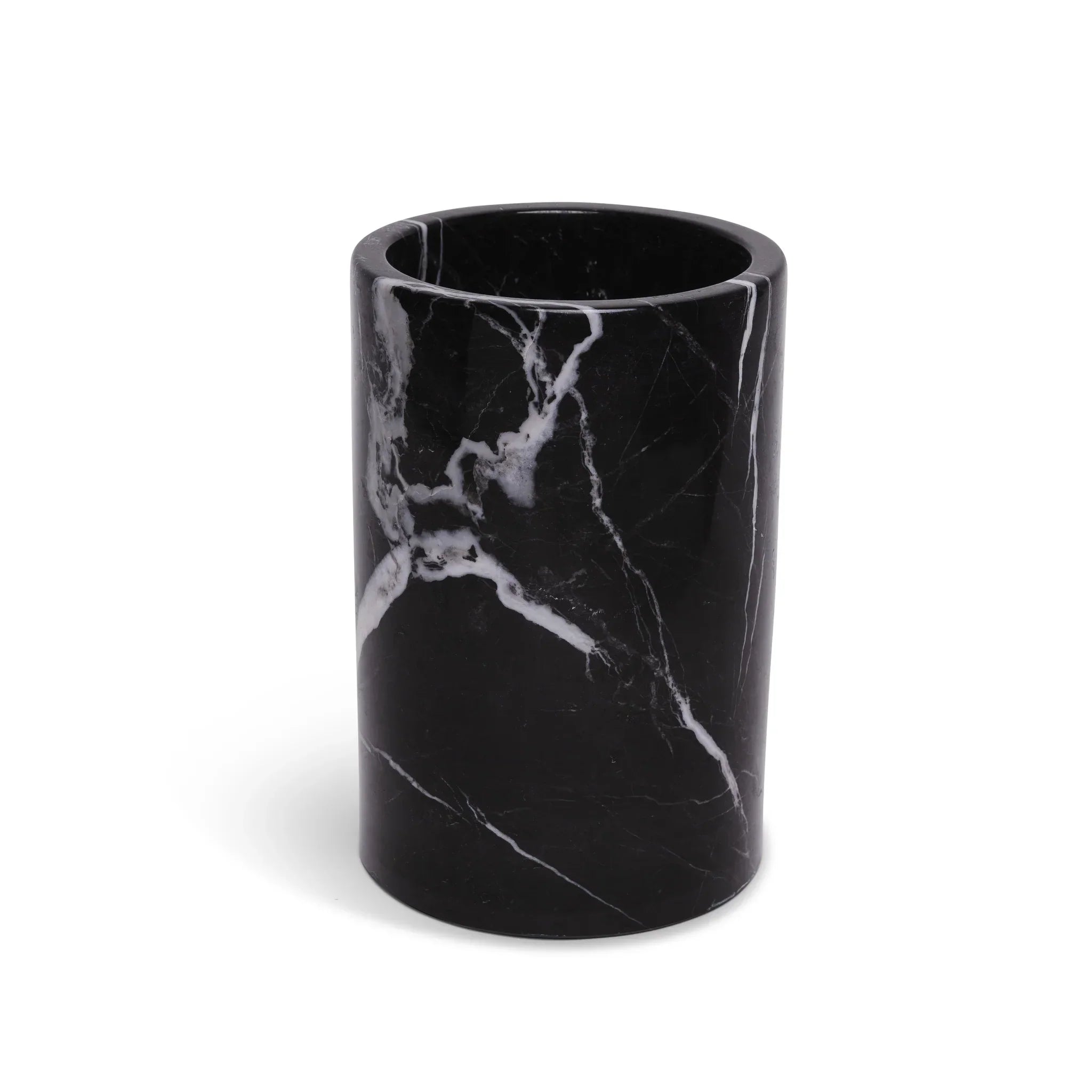 Marble Vase/Wine Cooler Black Ø12×18 cm