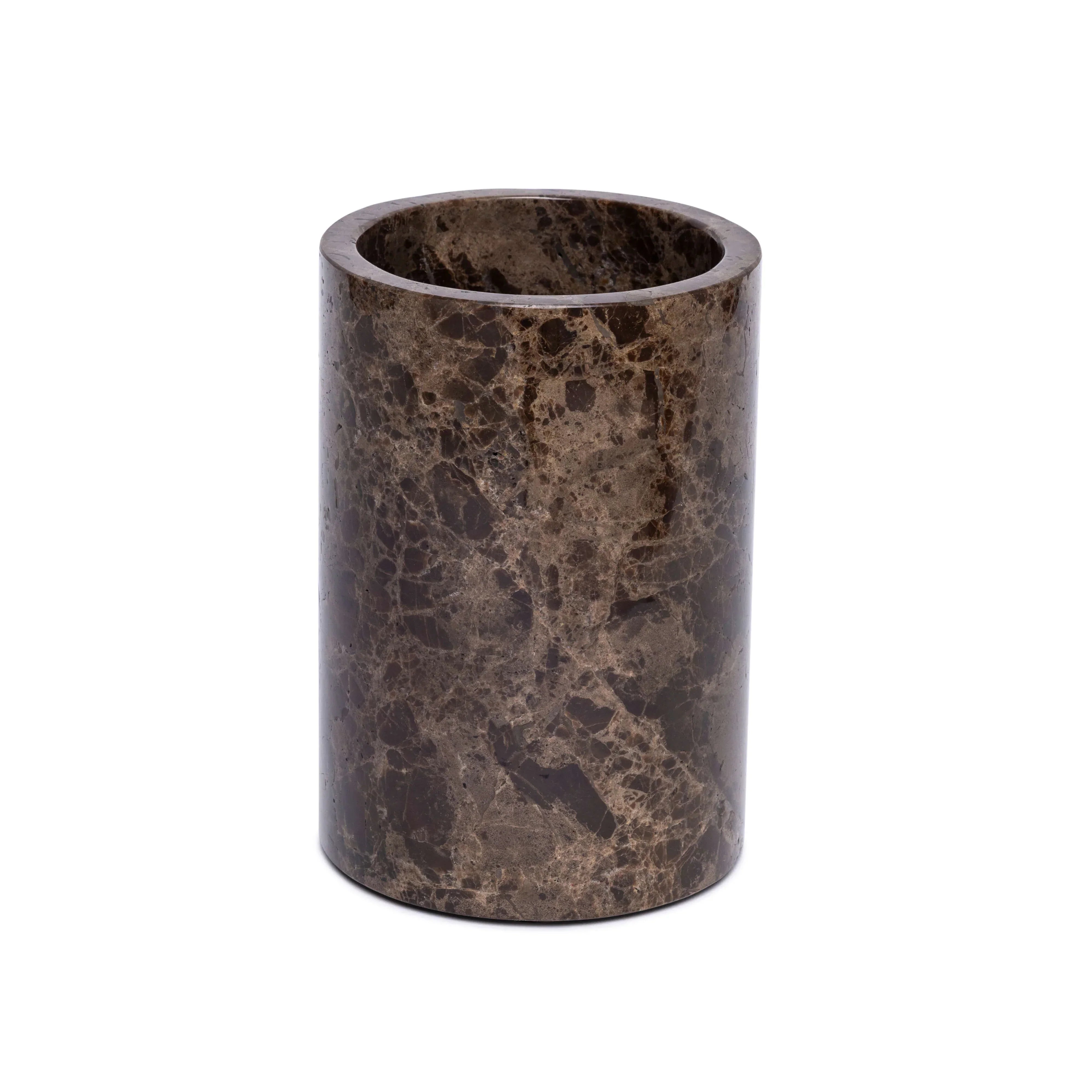 Marble Vase/Wine Cooler Brown Ø12×18 cm
