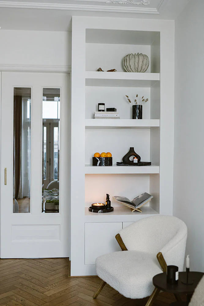 Marble Vase/Wine Cooler Black Ø12×18 cm