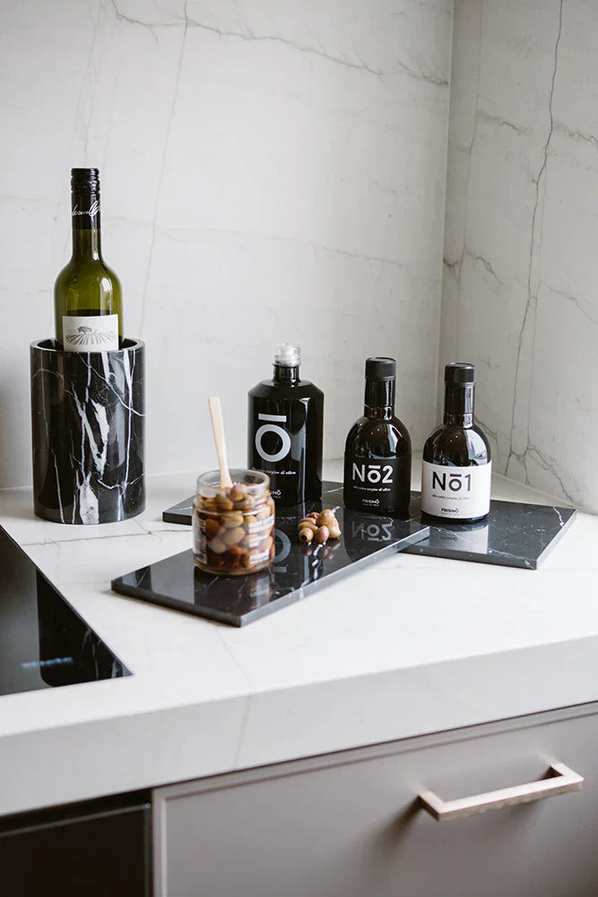 Marble Vase/Wine Cooler Black Ø12×18 cm