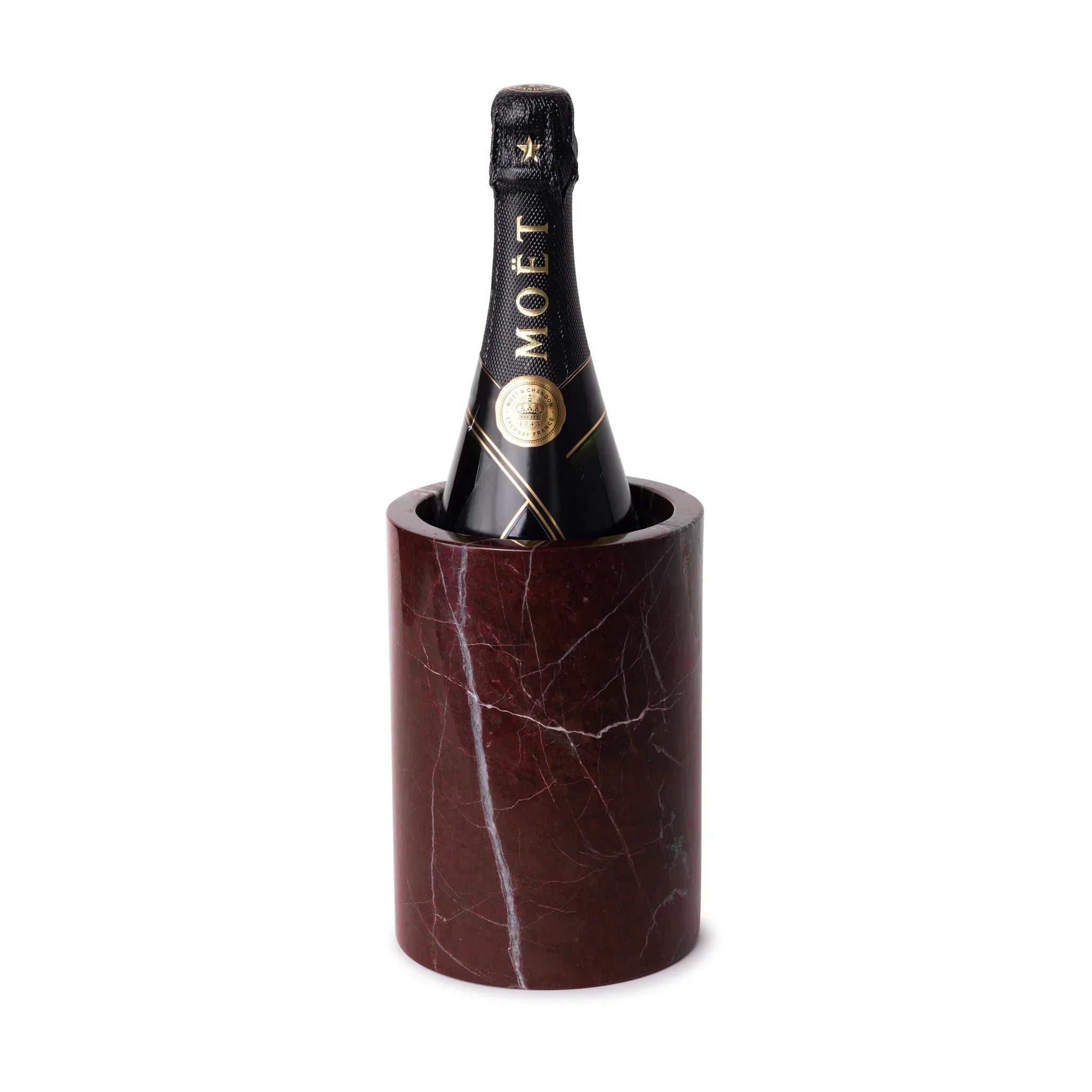 Marble vase/wine cooler red Ø12×18 cm
