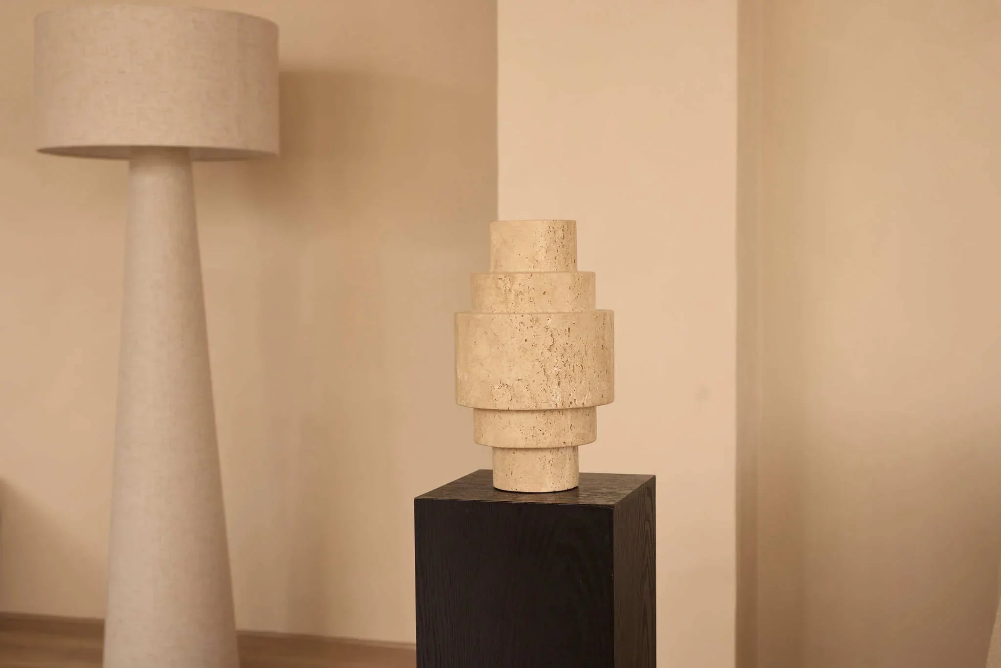 Travertine Vase Agano L