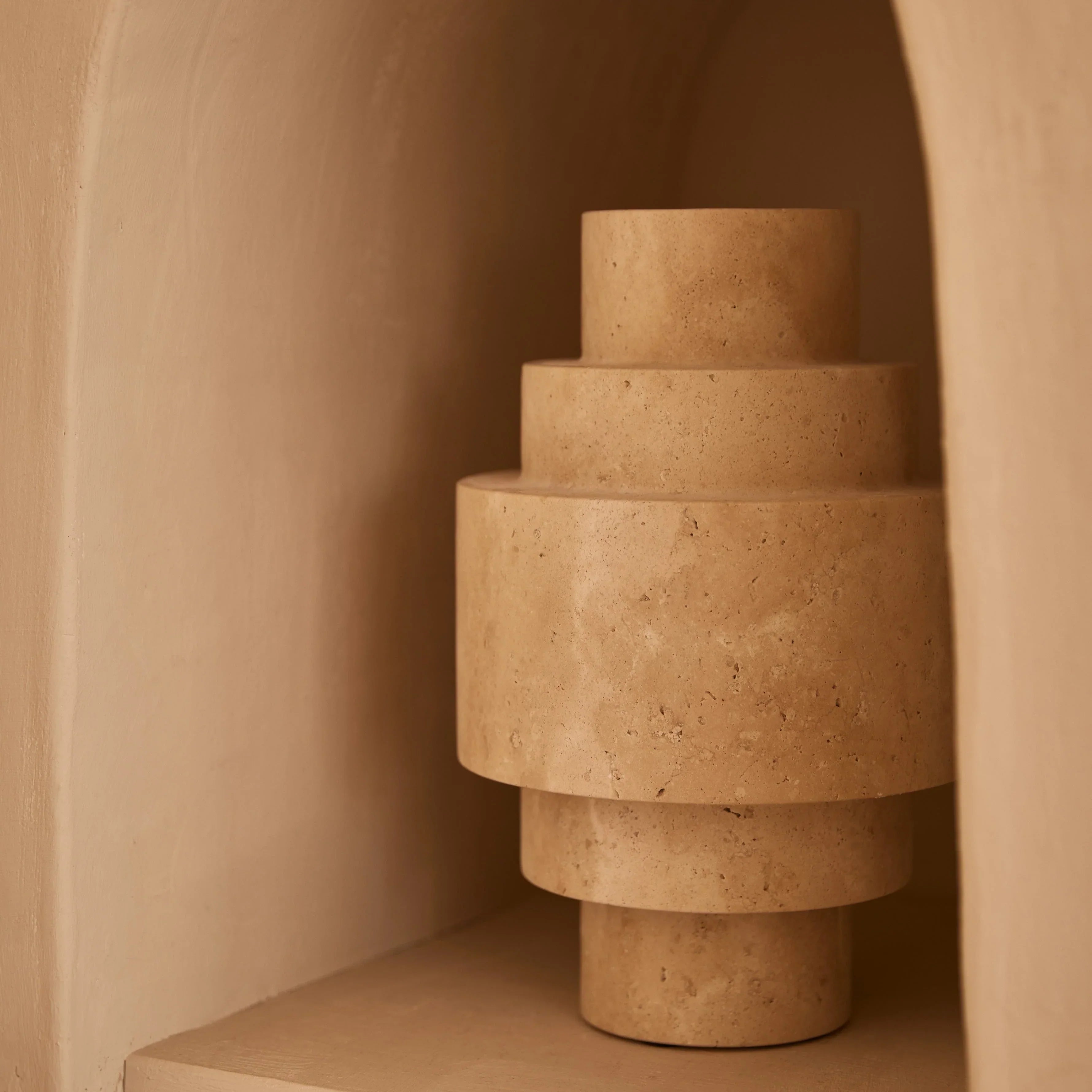 Travertine Vase Agano L